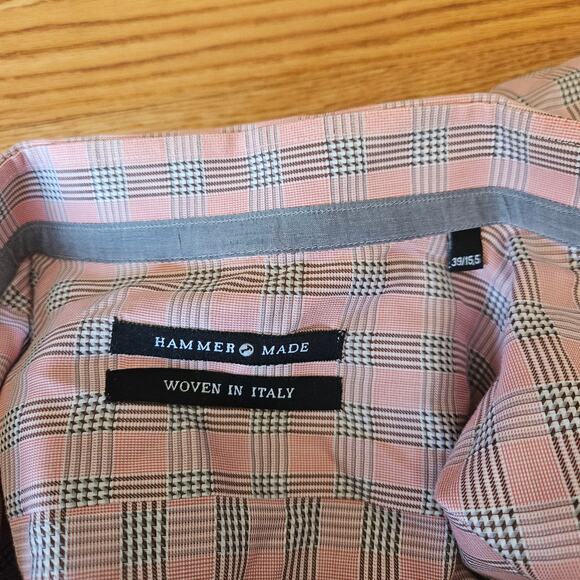 Hammer Made Men's Button Down Long Sleeve Dress Shirt Size 39/15.5 - Picture 5 of 6